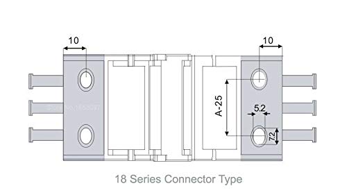 XBaofu 1pc 1 Metro S18x25mm Cadena de Arrastre de Alta Velocidad Silencio Abierto en la Parte Exterior Tanques Tipo Ingeniería Cable de Remolque Cable Portador de Cable Cadena (tamaño : R38)