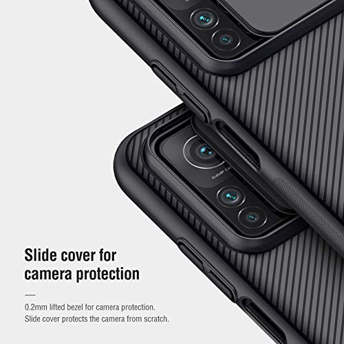 XCYYOO Funda para Xiaomi Mi 10T/10T Pro,[Protección de la cámara Carcasa] [2 Pack Protector Pantalla ] Cubierta Deslizante Cámara Cover Ultra-Delgado no voluminoso Fundas rígida Anti-Shock Case