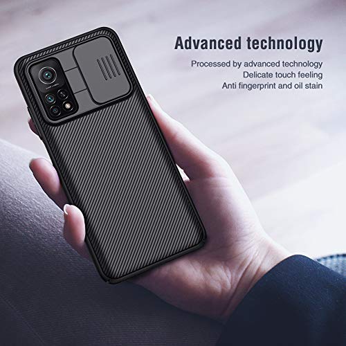 XCYYOO Funda para Xiaomi Mi 10T/10T Pro,[Protección de la cámara Carcasa] [2 Pack Protector Pantalla ] Cubierta Deslizante Cámara Cover Ultra-Delgado no voluminoso Fundas rígida Anti-Shock Case