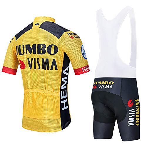 XGFHX Maillot de ciclismo para hombre maillot de ciclismo de manga corta transpirable de secado rápido + pantalones cortos con correa de gel