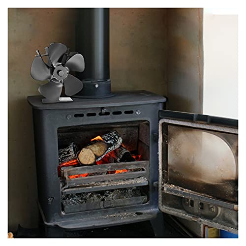 XIANGE100-SHOP Ventiladores para chimeneas 5 Cuchillas Chimenea Fan Fan Stuff Fan Ventilador de Calor silencioso Fan de Eco Powered For Log Burner Hogar Chimenea Chimenea