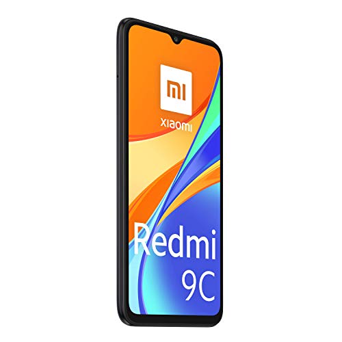 Xiaomi Redmi 9C Smartphone 3GB 64GB 6.53" HD+ Dot Drop display 5000mAh (typ) Desbloqueo facial con IA 13 MP AI Triple Cámara gris