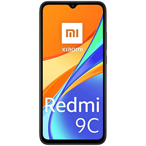 Xiaomi Redmi 9C Smartphone 3GB 64GB 6.53" HD+ Dot Drop display 5000mAh (typ) Desbloqueo facial con IA 13 MP AI Triple Cámara gris