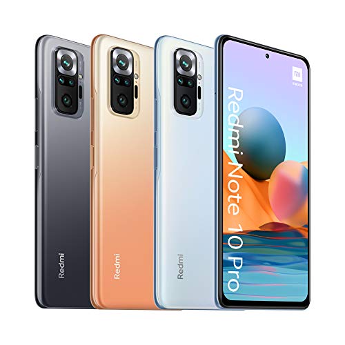 Xiaomi Redmi Note 10 Pro - Smartphone 6+128GB, 6,67" AMOLED DotDisplay de 120 Hz, Snapdragon 732G, 108 MP Cámara cuádruple, 5020 mAh, Gris Onyx