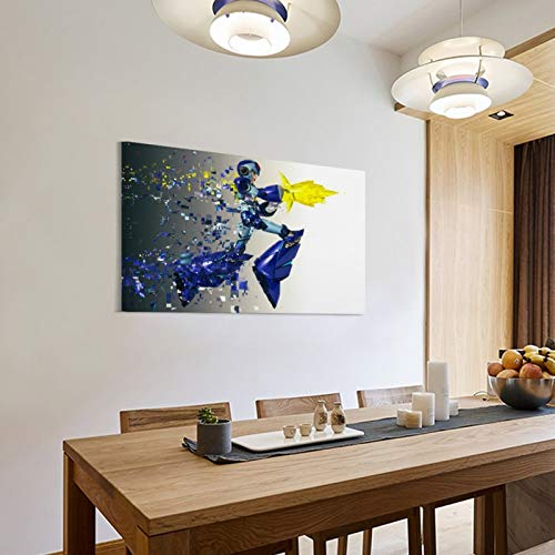XIXILI Póster de personajes Megaman X, pintura decorativa sobre lienzo para pared, para sala de estar, dormitorio, 30 x 45 cm