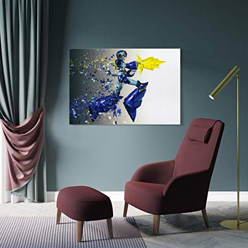 XIXILI Póster de personajes Megaman X, pintura decorativa sobre lienzo para pared, para sala de estar, dormitorio, 30 x 45 cm