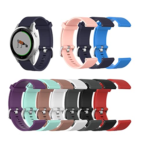 XIYY Correa de silicona para Garmin VivoActive 4S/Active S correa de reloj de 22 mm para Garmin VivoActive 4 pulsera de repuesto de 18 mm (color: 3, tamaño: 22 mm)