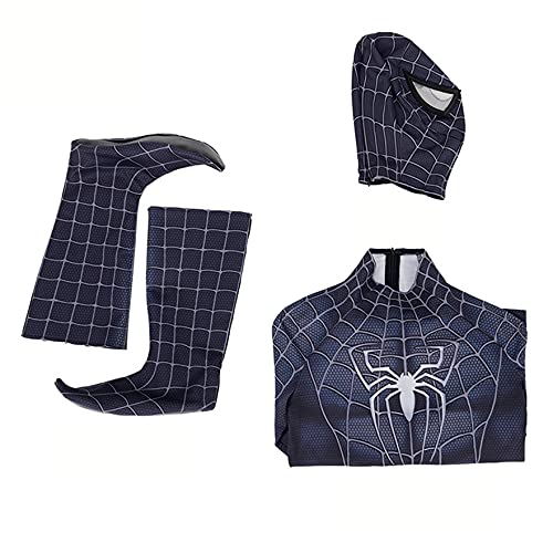 XNheadPS Fanático película Black Spiderman Body Onesies Adultos Cosplay Disfraz Niños Halloween Mono Disfraces Disfraces Black Spider Conjunto Cuerpo Completo Zapatos,Venom- XXXL/193~197cm