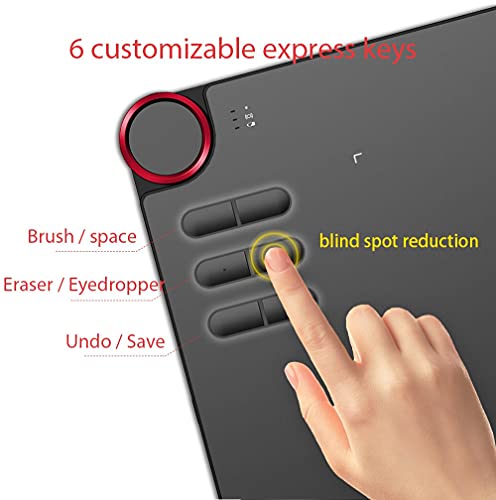 XP-Pen Deco 03 Tableta de Dibujo Gráfica con Lápiz Pasivo sin Batería y Teclas Táctiles (Niveles de Presión 8192) Viene con el último software ArtRage Lite