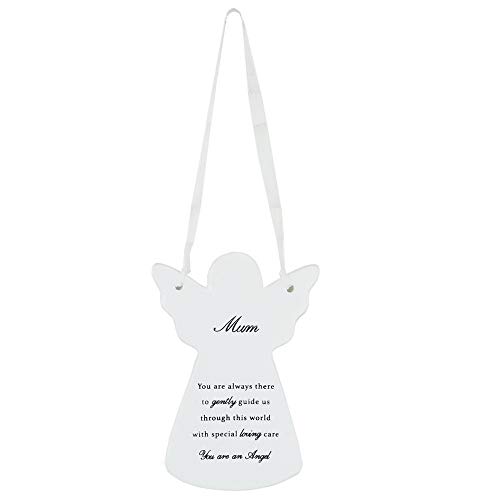 Xpressions Ángel de la Guarda mamá, Colgar en la Pared con Cinta, Placa significativa Recuerdo, Regalo Ideal para inauguración de la casa, Navidad, Año Nuevo, cerámica, Talla única