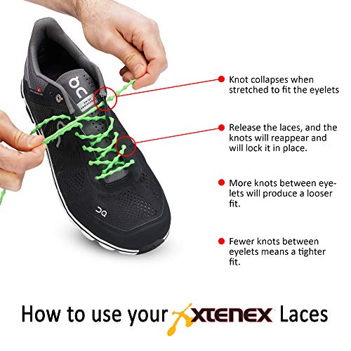 Xtenex - Cordones para zapatos unisex, Negro (Noir), 75 cm