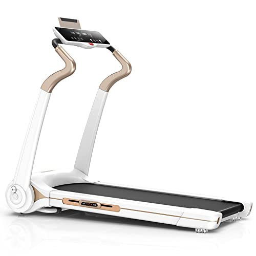 XTREM MAKER Cinta de Andar y Correr Eléctrica Plegable Xfit Plus en Blanco y Dorado. Pantalla LCD. 12 Programas de Entrenamiento. Sistema de Seguridad. Sistema de Amortiguación