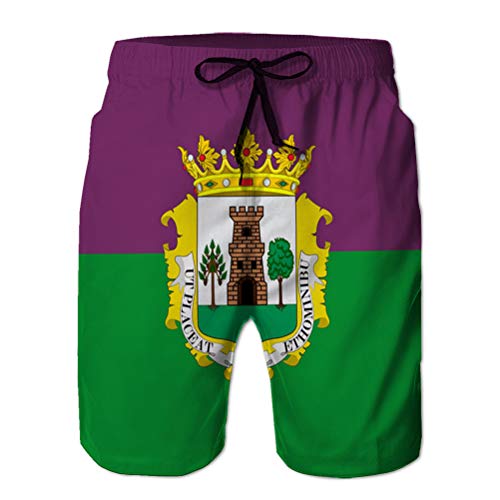 Xunulyn Bañador Shorts de Playa para Hombre Shorts Casuales de poliéster Bandera de plasencia en extr