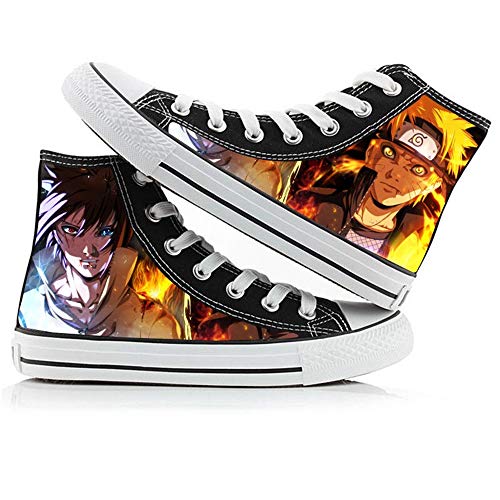 XYUANG Naruto Uchiha Itachi/Kakashi/Sasuke Zapatos de Lona para Cosplay Zapatos de Dibujos Animados Zapatillas Informales con Estampado 3D para Mujeres/Hombres/niños B-37