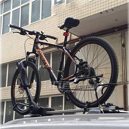 Yajun Vertical Portabicicletas para Techo Enganche para Bicicleta Bastidor para Automóvil Bloqueo De Ciclo Montado En Aluminio Instalación Rápida Accesorio para Bici MTB