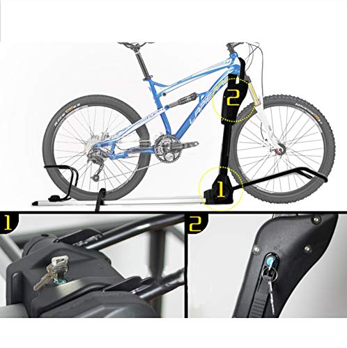 Yajun Vertical Portabicicletas para Techo Enganche para Bicicleta Bastidor para Automóvil Bloqueo De Ciclo Montado En Aluminio Instalación Rápida Accesorio para Bici MTB