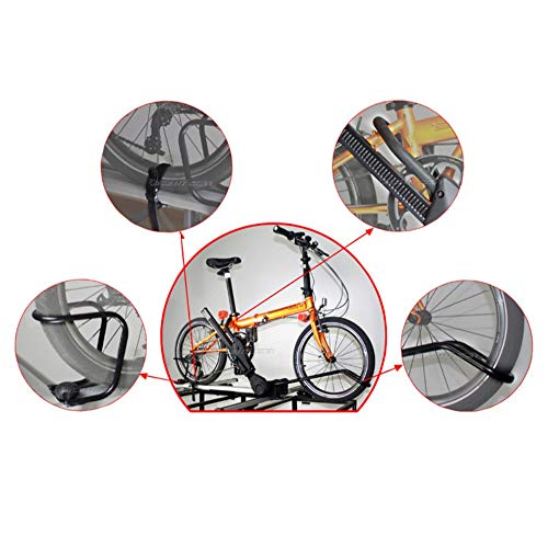 Yajun Vertical Portabicicletas para Techo Enganche para Bicicleta Bastidor para Automóvil Bloqueo De Ciclo Montado En Aluminio Instalación Rápida Accesorio para Bici MTB
