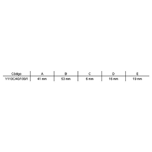 Yale Y110C/40/119/1 Candado de Seguridad con Arco Cerrado, Latonado, 40 mm