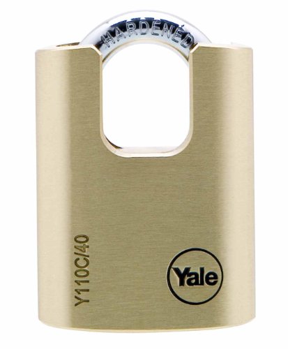 Yale Y110C/40/119/1 Candado de Seguridad con Arco Cerrado, Latonado, 40 mm
