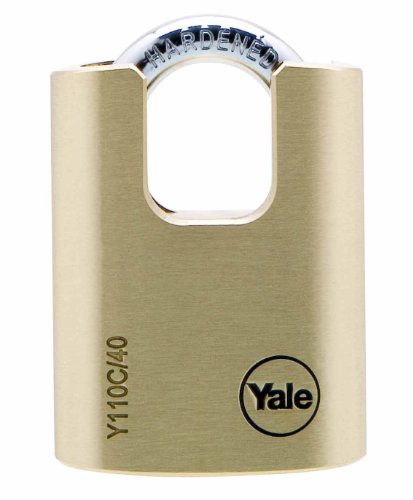 Yale Y110C/40/119/1 Candado de Seguridad con Arco Cerrado, Latonado, 40 mm