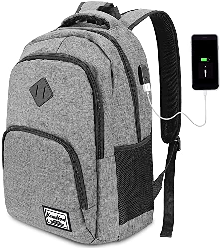 YAMTION Mochila Escolar,Mochila Portatil 15.6 Pulgadas Mochila Hombre con Puerto de Carga USB