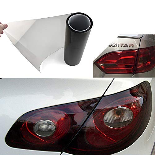 YAOBLUESEA Vinilo Film Faro Luz Pegatina Auto Adhesivo para Coche 200x30cm Negro