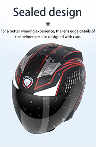 YAOHAOHAO Casco de Moto Bluetooth, Medio Casco Inteligente para Hombre y Mujer con Trenzas (3000 mAh) (A4 M)