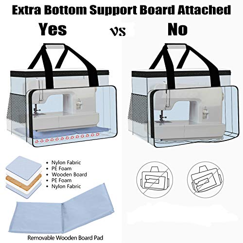 Yarwo Maletas de Transporte para Máquinas de Coser, Bolsa para Máquina de Coser con Tablero Duro para apoyar la Parte Inferior, Adecuado para la mayoría de Las máquinas de Coser universales