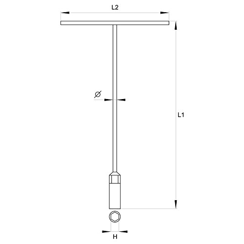 YATO YT-1573 - t tipo llave de tubo de 10 mm