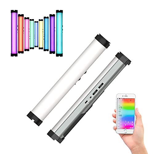 YC Onion Handheld Led Light Stick con control de aplicación, CRI98+, TLCI 98+, RGB a todo color 0-360, USB recargable, temperatura de color ajustable 3200k-6200k Varita de iluminación