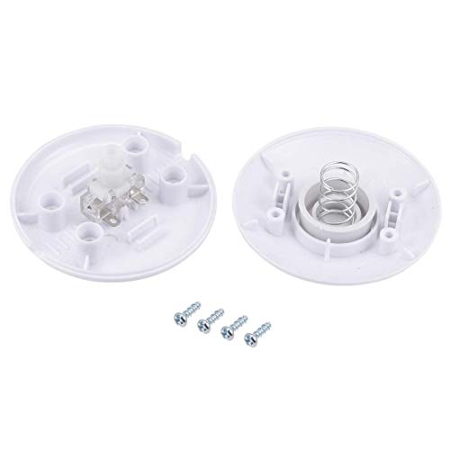 YeVhear - Interruptor de pie con botón para pedal de pie en línea, interruptor de pie de lámpara redondo, interruptor de pie ON-OFF, color blanco