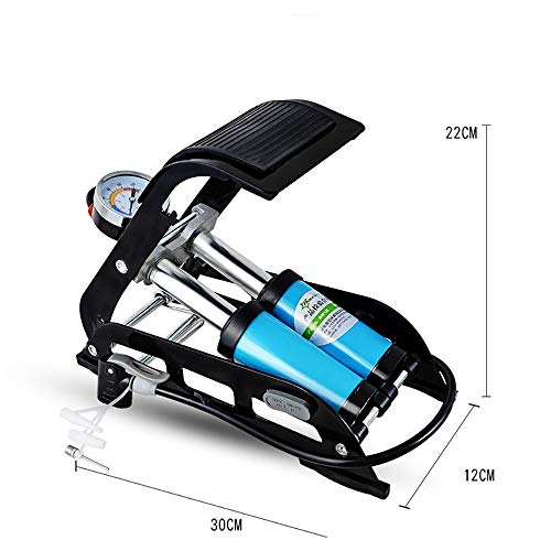 Yhjkvl Inflador de Neumáticos Pedal de Aire del Coche Bomba de Alta presión Bomba de pie portátil for el Carro del Coche de la Bicicleta de autocaravanas y Otros Inflables Compresor Aire Coche