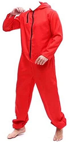 Yigoo Disfraz de predadores de bancos para carnaval, Halloween, disfraz con máscara para cosplay, para hombre, mujer y adulto, color rojo, M