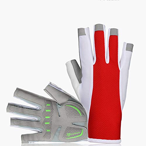 YIJIAHUI-Sport Guantes de Ciclismo Guantes de Ciclismo sin Dedos para Mujer Medio Dedo Bicis de Gel 3D Guantes Transpirables para Ciclismo MTB Ejercicio Skate Skateboard Rolle (Color : Red, Size : S)