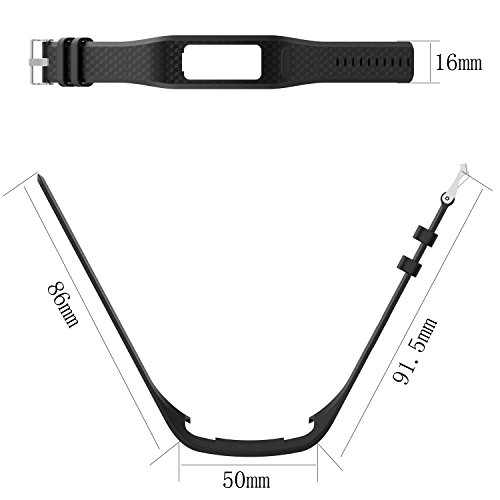 Yikamosi Compatible con Garmin vivofit 1/vivofit 2 Correa,de Silicona Suave Correa de Reloj Respirable Reemplaz Atar con Correa para Garmin vivofit 1/vivofit 2(Small,Black)