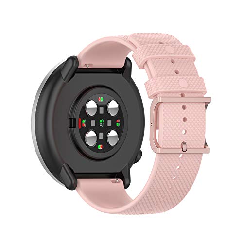 Yikamosi Compatible con Polar Ignite/Unite Watch Correa,20mm liberación rápida Silicona Suave Oro Rosa Cierre de Acero Inoxidable Correas de Repuesto para Polar Ignite/Unite,Rosa