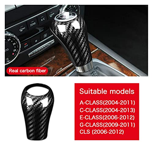 YJSZJY Cubierta De Engranaje De Moldura Interior De Fibra De Carbono Genuina para Benz Agec Class CLS para Mercedes W204 W212 Accesorios De Moldura Interior De Coche (Color: Negro)