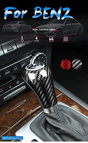 YJSZJY Cubierta De Engranaje De Moldura Interior De Fibra De Carbono Genuina para Benz Agec Class CLS para Mercedes W204 W212 Accesorios De Moldura Interior De Coche (Color: Negro)