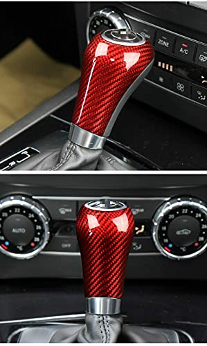YJSZJY Para Mercedes para Benz Agec CLS para Mercedes W204 W212 Cubierta De Interruptor De Engranaje De Ajuste Interior De Fibra De Carbono Real Accesorios De Ajuste Interior del Coche (Color: Ne