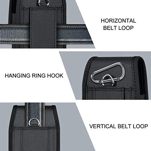 ykooe Funda para cinturón vertical con clip para iPhone Samsung Xiaomi Smartphone (XL)