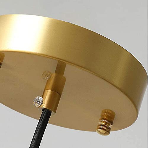 YMGTEGLH Luz de Techo, Lámpara Pendiente de la Luz de la Lámpara de Techo Luz Pendiente Moderna Simple Ing Fixture Fixture Cepillado Latón, para la Cocina Comedor Salón Foyer/Brass/1 S