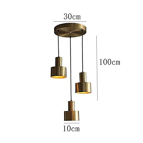 YMGTEGLH Luz de Techo, Lámpara Pendiente de la Luz de la Lámpara de Techo Luz Pendiente Moderna Simple Ing, Latón Cepillado Colgante Ing Accesorio Colgante, para la Cocina Dormitorio Pasillo Sala de E