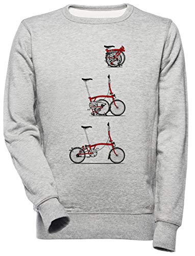 Yo Amor Mi Plegable Brompton Bicicleta Unisexo Hombre Mujer Sudadera Gris Unisex Men's Women's Jumper