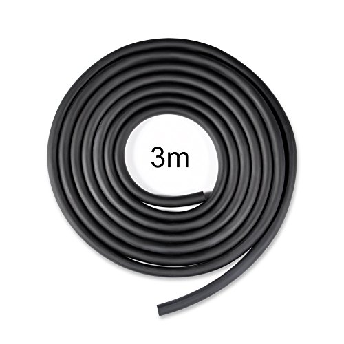 Yosoo 3m, 6x9mm Tubo de Látex Natural para Tirachinas, Tubería de Goma para Refacciones Elástico Catapulta Caza al Aire Libre, Ámbar (Negro)