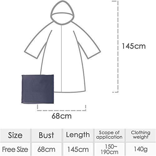 Youery 2 Piezas Chubasqueros Impermeable,Poncho Impermeable Transparente Resistente al Agua con Capuchas y Mangas,Impermeable Ligero Reutilizable Resistente a la Lluvia para Adultos Picnic