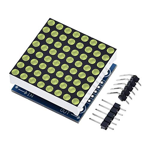 Youmile 2Pack 8x8 Dot Matrix Single Green Light MCU Control Módulo de pantalla LED para Arduino/MCU / 51 / AVR / STM32 / Raspberry Pi con cable Dupont