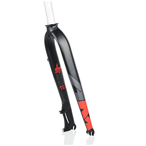 YSHUAI 26, 27,5, 29 Pulgadas Carbono MTB Horquillas De Bicicleta Bicicleta Horquilla De Suspensión Ultraligero Horquilla De Fibra De Carbono Suspensión Horquilla Rígida Horquilla,Rojo,29inch