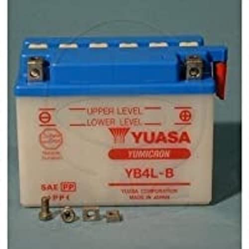 Yuasa YB4L-B Yumicron Batería, 12V, 120mm x 70mm x 92mm - ácido no incluido