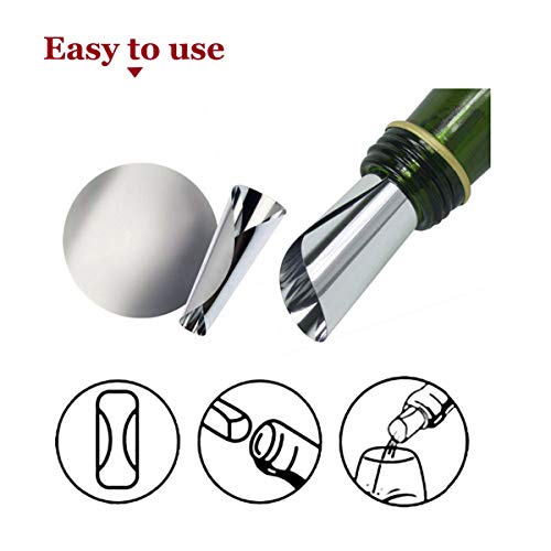 Yueser Vertedor de Vino, 60 boquillas para Botellas de Vino,Flexible y Reutilizable Disco de vertedor de Vino,Drip Stop Pour Spouts