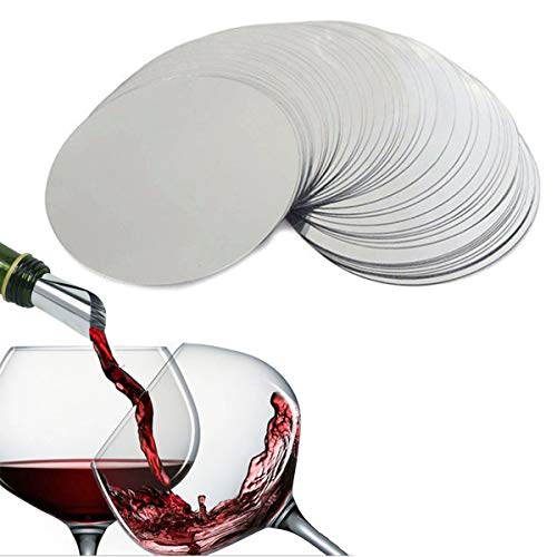 Yueser Vertedor de Vino, 60 boquillas para Botellas de Vino,Flexible y Reutilizable Disco de vertedor de Vino,Drip Stop Pour Spouts